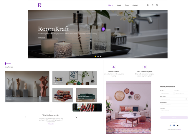 RoomKraft project showcase